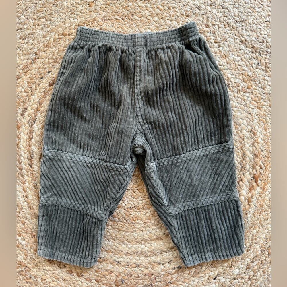 Vintage Basic Editions Toddler Sz 18 Months Corduroy Pants Olive Green